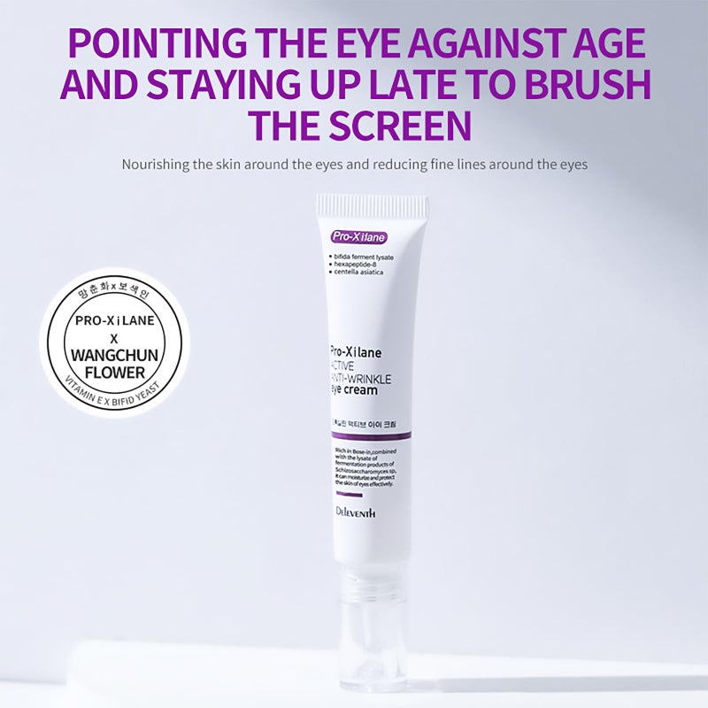 DEleventh Korean Brand Pro-Xilane Active Anti-Wrinkle Eye Cream 20g / Anti-Aging, Anti-Oxidation, Fade Fine Lines, Reduces Wrinkles, Dark Circles & Puffiness for Youthful, Bright Eyes - Image 2