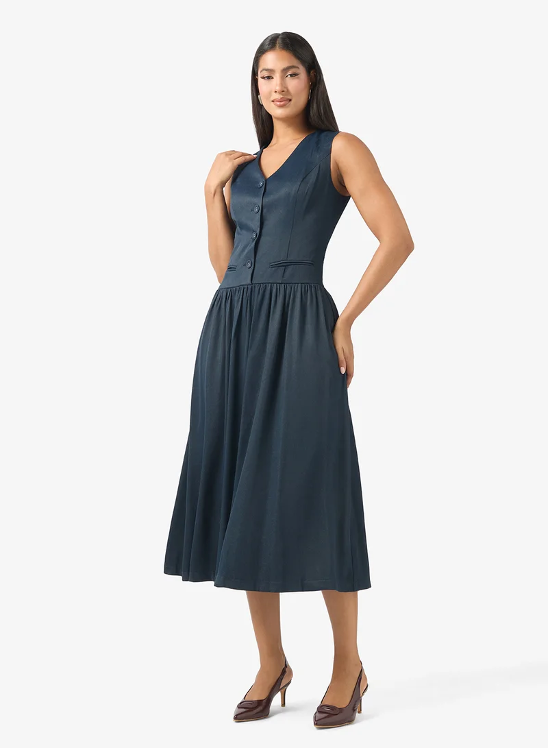 ايلا Mock Vest Dress