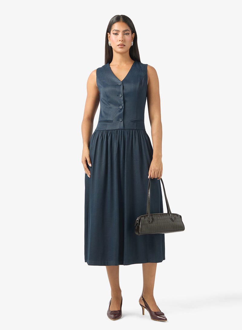 ELLA Mock Vest Dress - Image 4