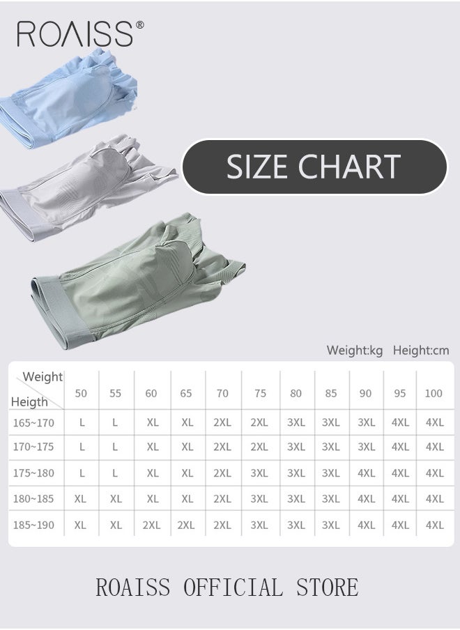 roaiss - Men Boxers 3 Pack Set Trend Men Teenage Boys Underwear Short Briefs High Elastic Classic Underwear - Image 1