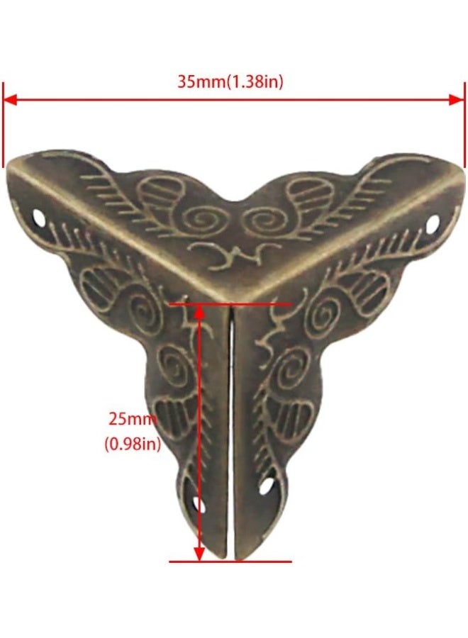 Owfeel 8pcs 25mm Antique Bronze Corner Decorative Corner Box Corner Protector - Image 2