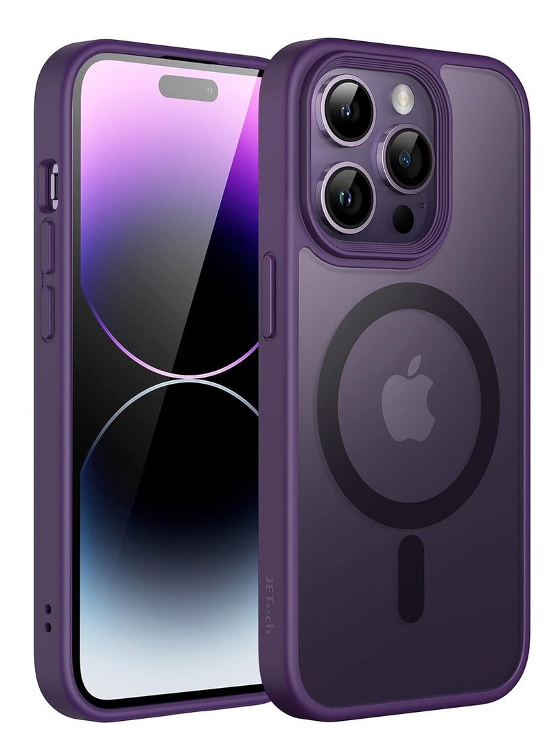 ACLIX Magnetic Case for iPhone 14 Pro  [Shockproof & Slim] Matte Hard Back Cover with high-Grade Protection | Deep Purple - Image 1