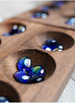 Star Wooden Mangala Game – Traditional Mancala Strategy Board with Intricate Star Design, 17x28.5cm Box, Classic Logic Game for All Ages  - Image 4