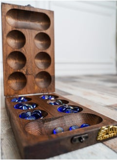 Star Wooden Mangala Game – Traditional Mancala Strategy Board with Intricate Star Design, 17x28.5cm Box, Classic Logic Game for All Ages  - Image 5
