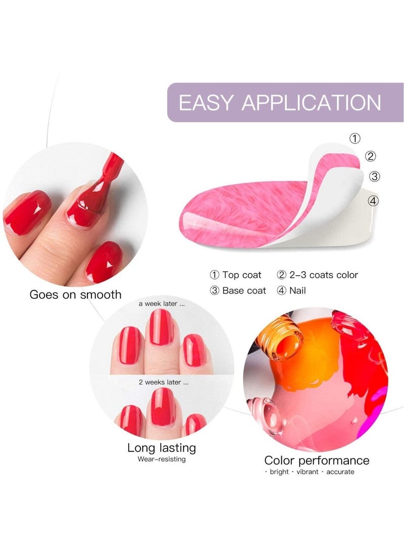 طقم طلاء أظافر جل قاعدة وطبقة علوية نقع UV LED جفاف طويل 15 مل - Image 4