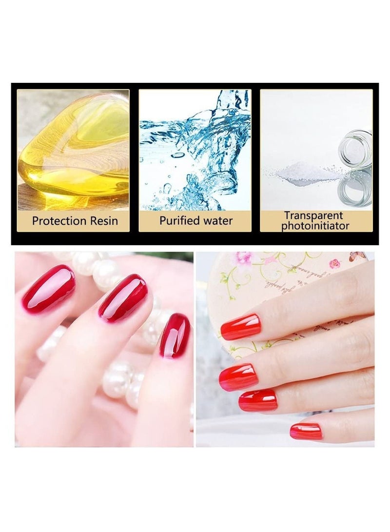 طقم طلاء أظافر جل قاعدة وطبقة علوية نقع UV LED جفاف طويل 15 مل - Image 5