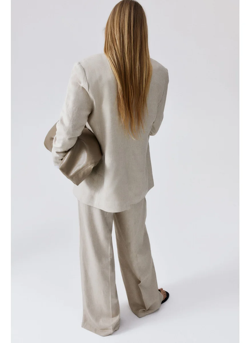 H&M Linen-Blend Blazer