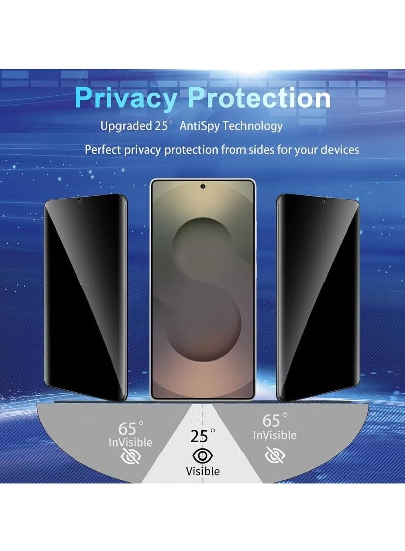 TIGER 2+2 Pack Galaxy S25 Ultra Privacy Screen Protector – 2-Pack Anti-Spy Tempered Glass Film + 2-Pack Camera Lens Protector for Samsung Galaxy S25 Ultra 5G | Bubble-Free, HD Clarity, Scratch Resistant, Anti-Fingerprint, Full Privacy Protection - Image 3
