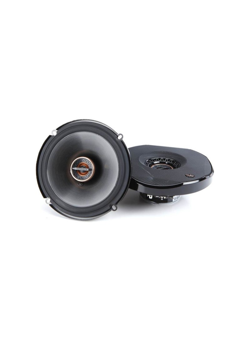 Infinity - 6-1/2" (160mm) shallow-mount coaxial car speaker Power Handling: 55W RMS, 165W peak Sensitivity: (@ 2. 83V) 93dB Frequency Response: 57Hz – 21kHz Impedance: 3. 0 ohms - Image 1