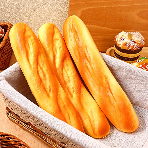 ULTNICE 3pcs Artificial French Long Bread Loaf Lifelike Fake Dessert Cake Food Pretend Play Food Playset Toys Photography Prop Kitchen Decoration Medium - Image 5