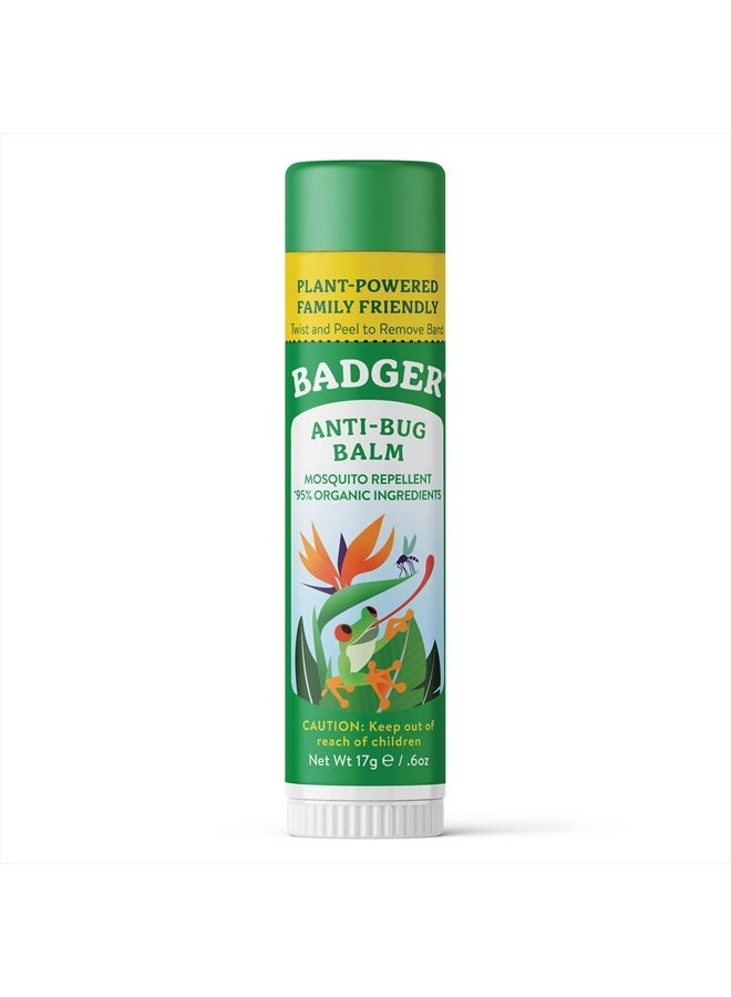 Badger Bug Repellent Stick, Organic Deet Free Mosquito Repellent with Citronella & Lemongrass, Easy to Use Travel Size Camping Essential, Family Friendly Insect Repellent.6 oz  - Image 1