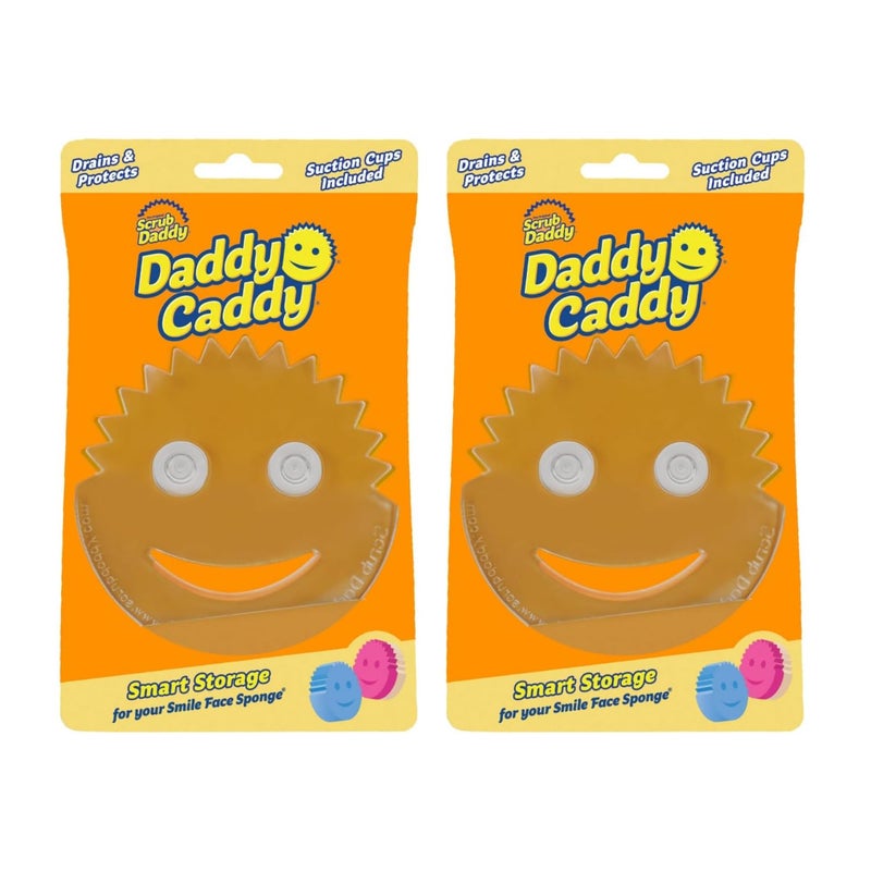 Scrub Daddy Holder for Sink Caddy Dish Sponge  Cleaning Organiser Quick Dry Kitchen Accessory Bathroom Organiser Washing Accessories Under Sink Sponge Holder 2 Pack
