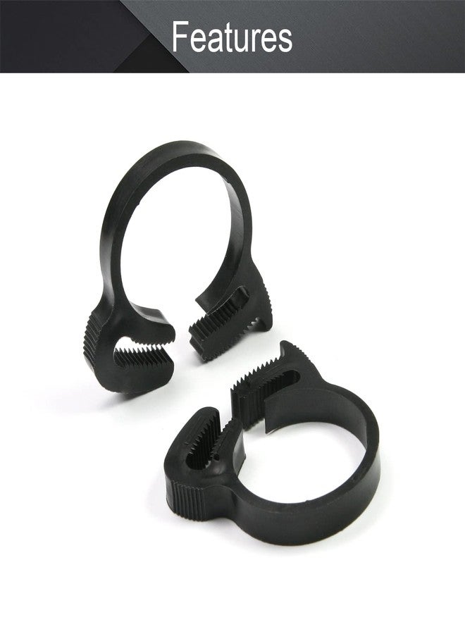 MroMax Double Snap Grip Nylon Hose Clamps-28.2mm-31.1mm/1.11"-1.22" Adjustable Ratcheting Hose Clamp for Connecting, Fastening, Sealing Hoses and Other Tubular Objects Black 5Pcs - Image 3