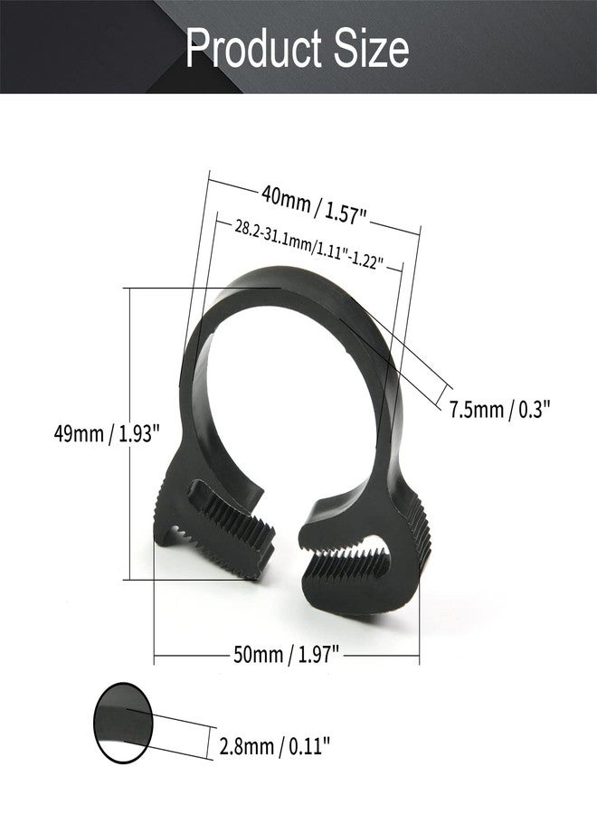 MroMax Double Snap Grip Nylon Hose Clamps-28.2mm-31.1mm/1.11"-1.22" Adjustable Ratcheting Hose Clamp for Connecting, Fastening, Sealing Hoses and Other Tubular Objects Black 5Pcs - Image 2