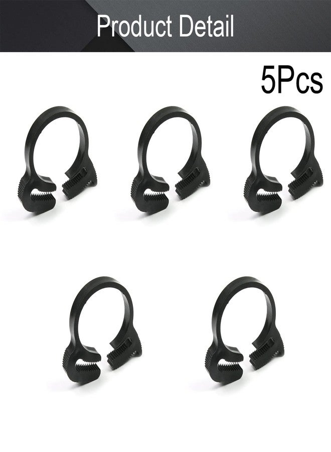 MroMax Double Snap Grip Nylon Hose Clamps-28.2mm-31.1mm/1.11"-1.22" Adjustable Ratcheting Hose Clamp for Connecting, Fastening, Sealing Hoses and Other Tubular Objects Black 5Pcs - Image 4