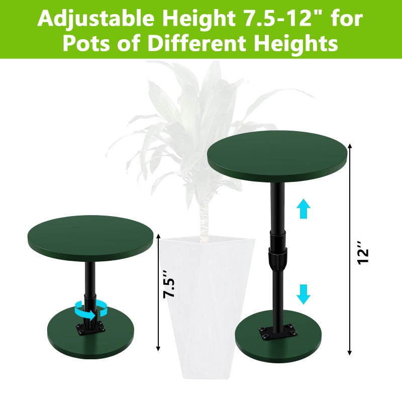 Axcoix 2 Pack Adjustable Height Plant Risers for Inside Pots, 7.5-12" Planter Inserts for Large Pots, Pot Fillers for Tall Square Round Taper Planters (6" 8" 10" Base or Top) - Image 4