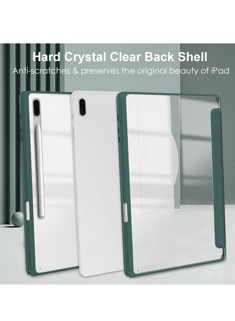 اليشمك Case for Samsung Galaxy Tab S8/Tab S7 11 Inch (Model SM-X700/X706/T870/T875/T878) with Pen Holder, Shockproof Cover with Clear Transparent Back Shell, Auto Wake Sleep - Image 3