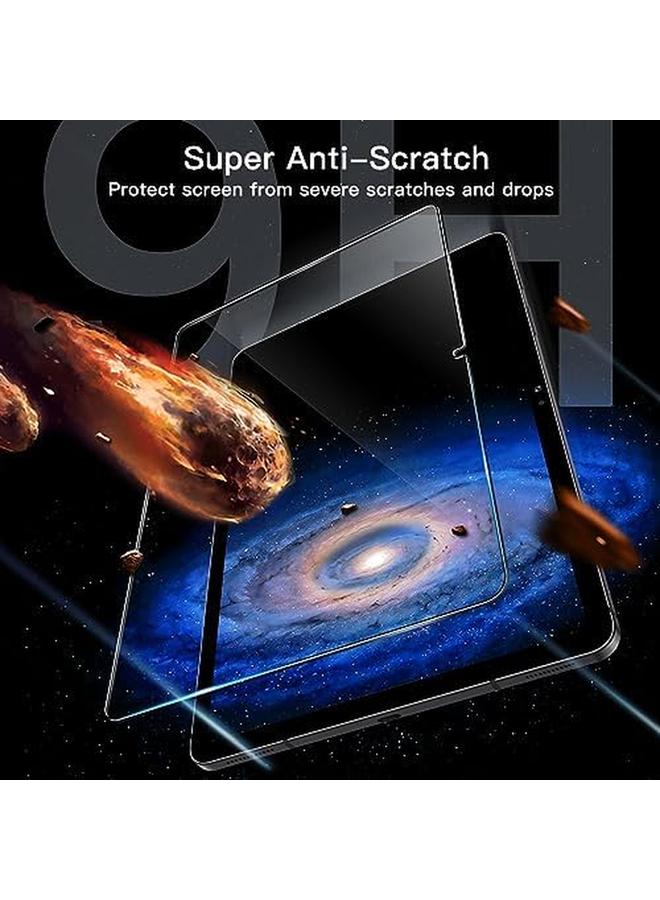 جي تيك واقي شاشة لهاتف سامسونج جالاكسي تاب S9 11 بوصة وجالكسي تاب S9 Fe 10.9 بوصة مع إطار سهل التركيب من الزجاج المقسى عالي الدقة شفاف، عبوتان - Image 4