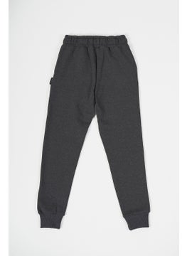 mmetalic Anthracite Thick Cotton Elastic Waist and Leg Pocket 5-6-7-8-9-10-11-12 Years Old Boy Tracksuit Bottoms  - Image 5