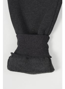 mmetalic Anthracite Thick Cotton Elastic Waist and Leg Pocket 5-6-7-8-9-10-11-12 Years Old Boy Tracksuit Bottoms  - Image 4