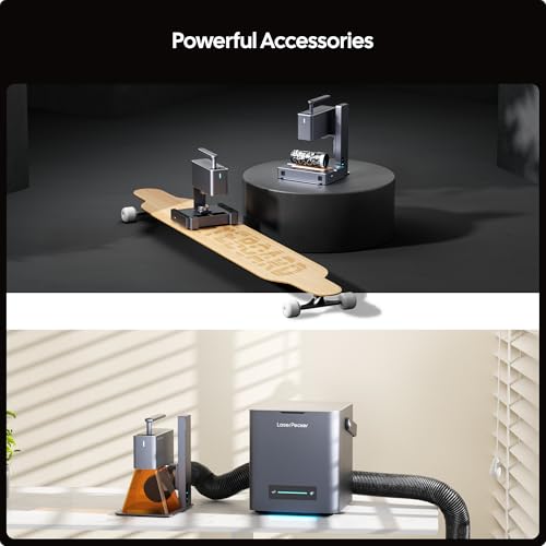 LaserPecker LP2 Handheld Laser Engraver, 1kg Portable Engraving Machine for Wood/Leather/Coated Metal, 36000mm/min Speed & 0.05mm Precision, Multi-Angle Engraving, Basic Set - Image 5