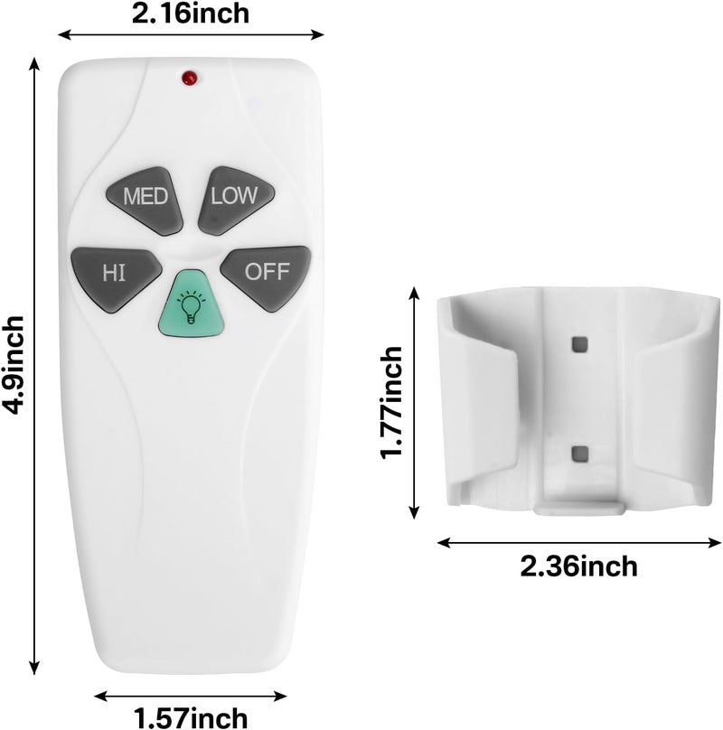 SuperDi FAN-53T Ceiling Fan Remote Control Replacement for Hampton Bay Harbor Breeze Replace L3HFAN11T FAN-11T L3HFAN35T1 Fan-HD KUJCE9103 FAN-35T CHQ8BT7030T CHQ7030T UC7030T 2AAZPFAN53T - Image 1