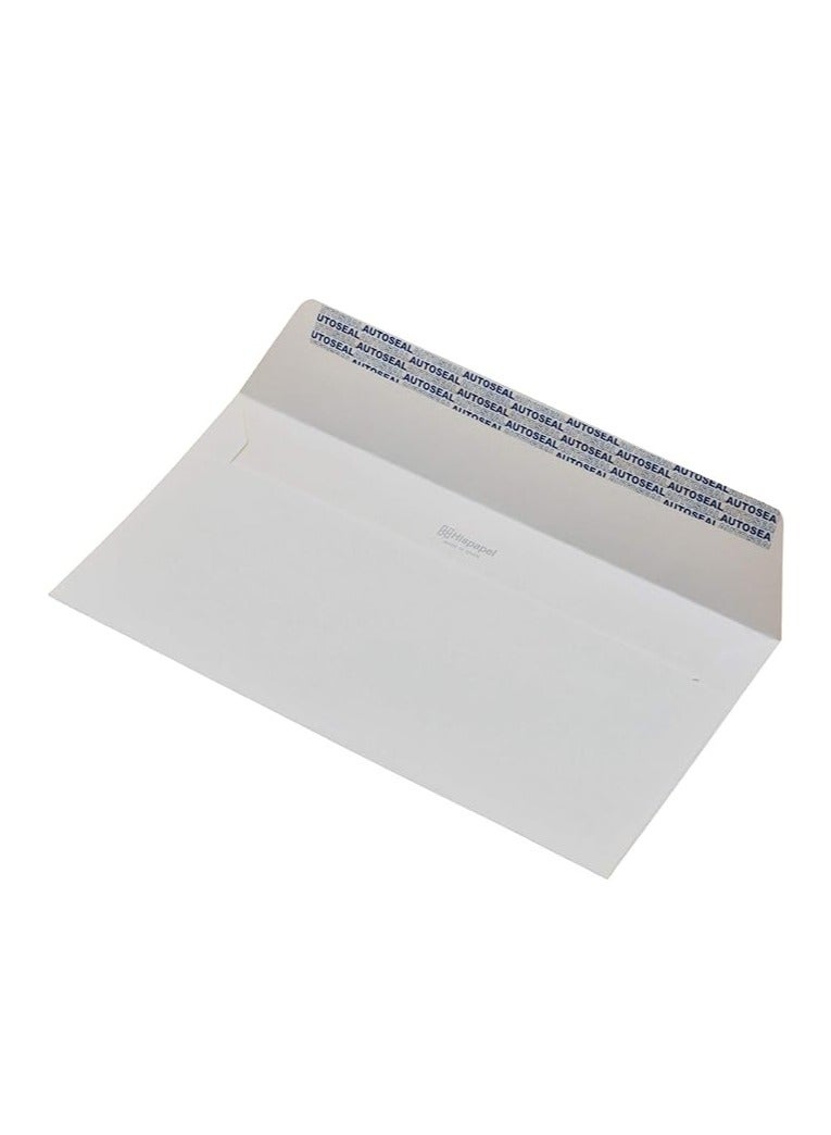 Hispapel أظرف نقدية أو أظرف ذاتية الإغلاق متعددة الأغراض 110 × 220 مم (بيضاء، 50 في العبوة) - Image 1