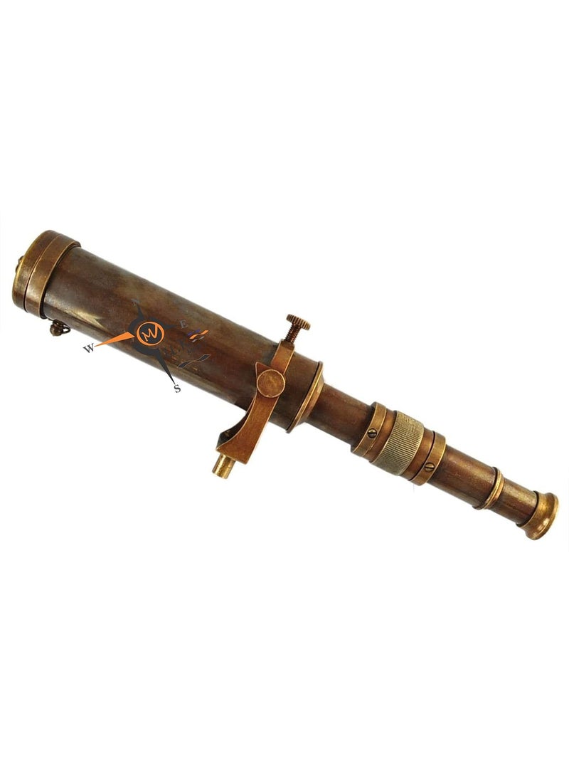M.A & SONS COMPASS MA SONS Vintage Brass Telescope with Tripod Stand Antique Finish Vintage Nautical  - Image 3