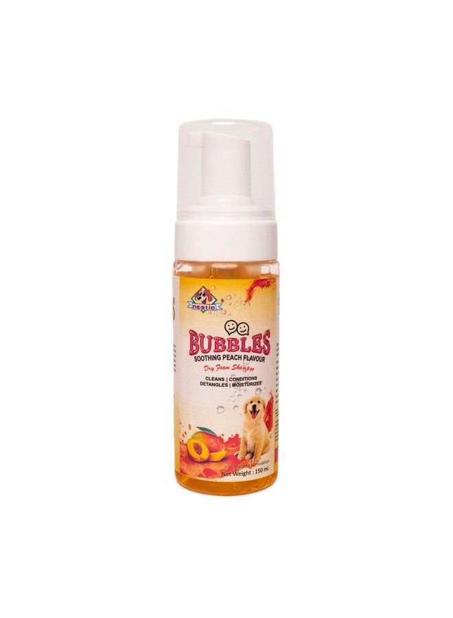 nootie Dry Bath Foam Shampoo 150Ml For Dog, Cat, Puppies | Dry Bath | Anti-Dandruff | Allergy Relief | Anti-Fungal | Dry Bath Shampoo For Dog | Pomeranian(150Ml) Peach Flavour - Image 1