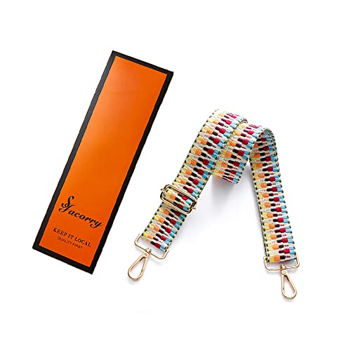 S-Jacorry Purse Strap Replacement Crossbody Wide Shoulder Strap Adjustable Canvas Straps Handbag Strap Replacement Belts - Image 5