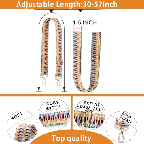 S-Jacorry Purse Strap Replacement Crossbody Wide Shoulder Strap Adjustable Canvas Straps Handbag Strap Replacement Belts - Image 3
