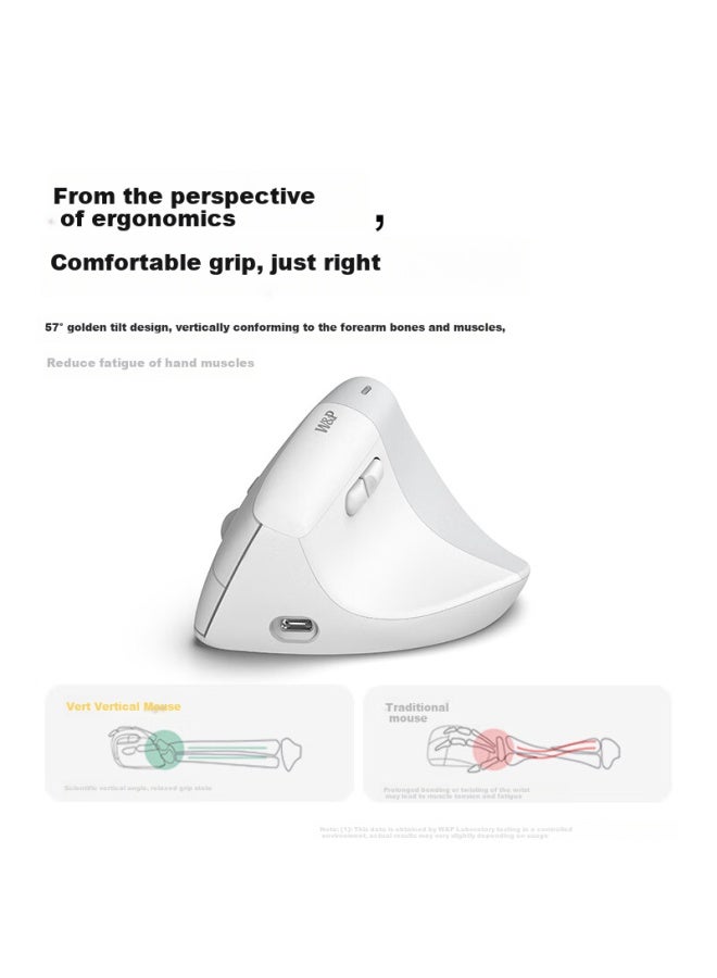 WP Vert Ergonomic Mouse Vertical Grip Relieves Fatigue Wireless Bluetooth Three Modes Silent Suitable For Desktop Laptop Business Office Wp - Image 2