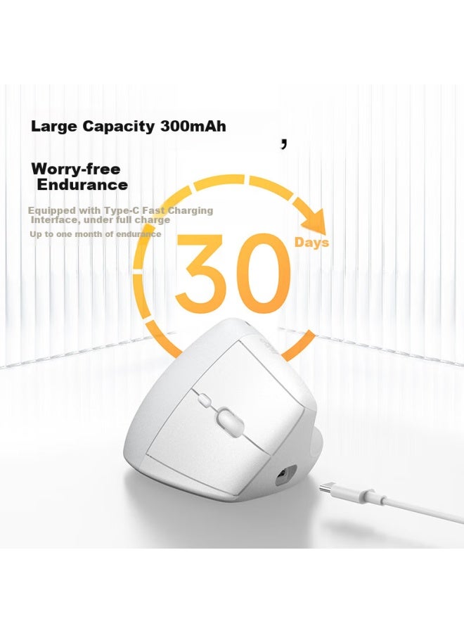 WP Vert Ergonomic Mouse Vertical Grip Relieves Fatigue Wireless Bluetooth Three Modes Silent Suitable For Desktop Laptop Business Office Wp - Image 5