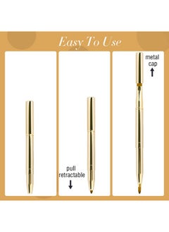 Sliverdew 2 Pack Retractable Lip Brush for Lipstick Lip Gloss Double-Ended Lip Makeup Brushes with Cap Lipstick Brush Applicator Travel  - Image 3