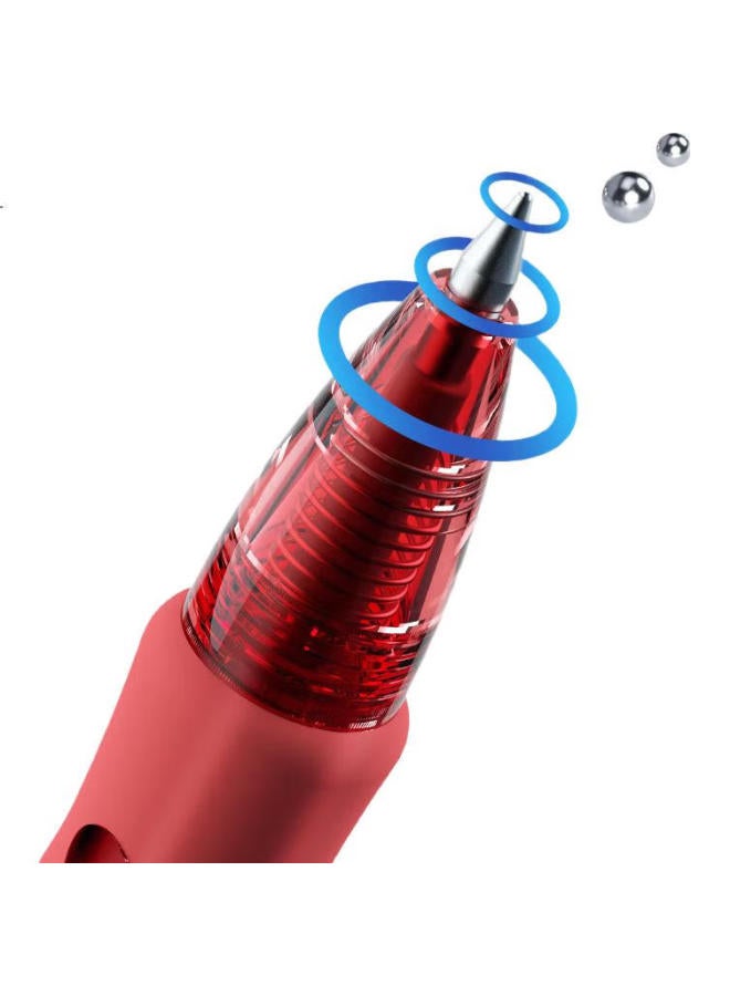 M.G M&G Stationery Gp1008 Retractable Gel Pen, Student 0.5Mm Red Pen, Signature Pen, Business Bullet Tip, Exam-Specific Pen, High-Quality Office Supplies, Red, 12 Pens/Box - Image 2