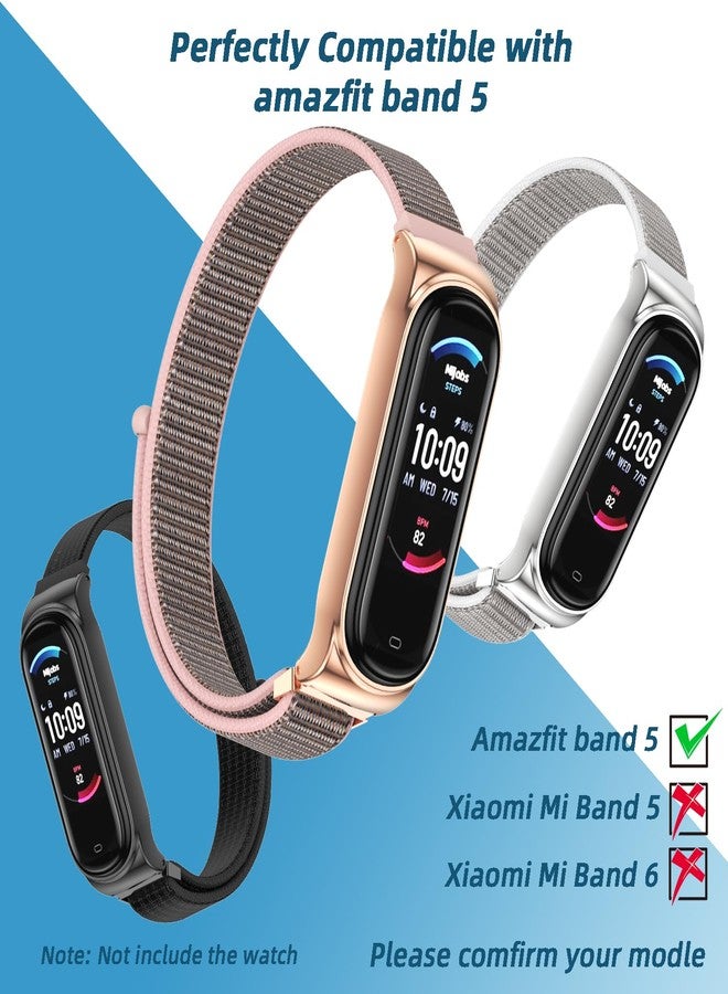 MIJOBS Strap for Amazfit Band 5 Nylon Replacement Strap Watch Wrist Band Smart Bracelet Accessories for Amazfit 5 Fit Band - Image 2