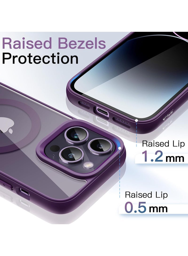 Denx Clear Magnetic Case for iPhone 12 Pro Max , Compatible with MagSafe, Plating Luxury Cover, Clear Soft TPU Shockproof Protective Phone Case (Deep Purple)  - Image 5