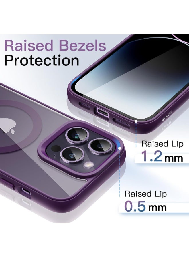 Denx Clear Magnetic Case for iPhone 12 Pro Max , Compatible with MagSafe, Plating Luxury Cover, Clear Soft TPU Shockproof Protective Phone Case (Deep Purple) - Image 5