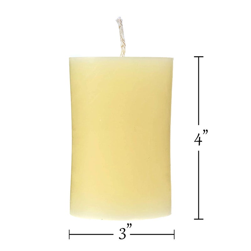 Alternative Imagination Beeswax White Pillar Candles - 3x4-100% Pure Beeswax Candles - 60 Hour - Unscented, Smokeless, Dripless for Home Decor, Wedding Decor, Spiritual Gifts, Spa Gifts - 1 Pack - Alternative Imagination - Image 3