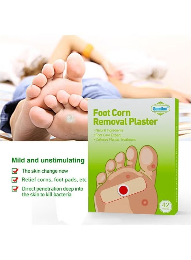Sumifun 42 Pcs Foot Corn Removal Plaster,Natural Ingredients,Foot Care Expert,Calluses Plantar Treatment,Relief Pain From Calluses, Corns, Blisters, Heel Frictions  - Image 4