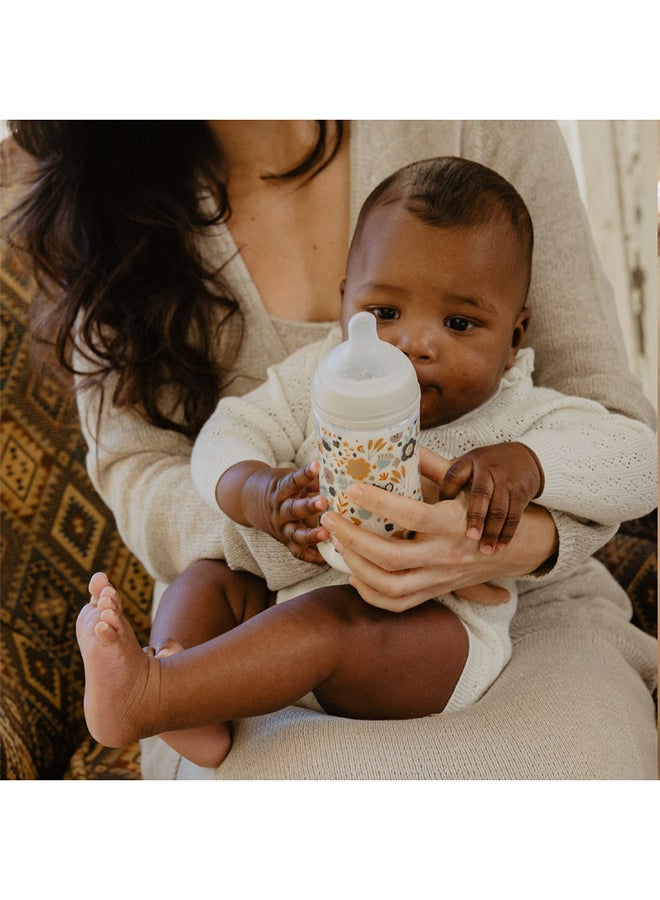 SUAVINEX زجاجة رضاعة أطفال من بولياميد مع حلمة فسيولوجية بتدفق متوسط، تحاكي تجربة الرضاعة الطبيعية، 3+ أشهر 270 مل - رمادي - Image 4