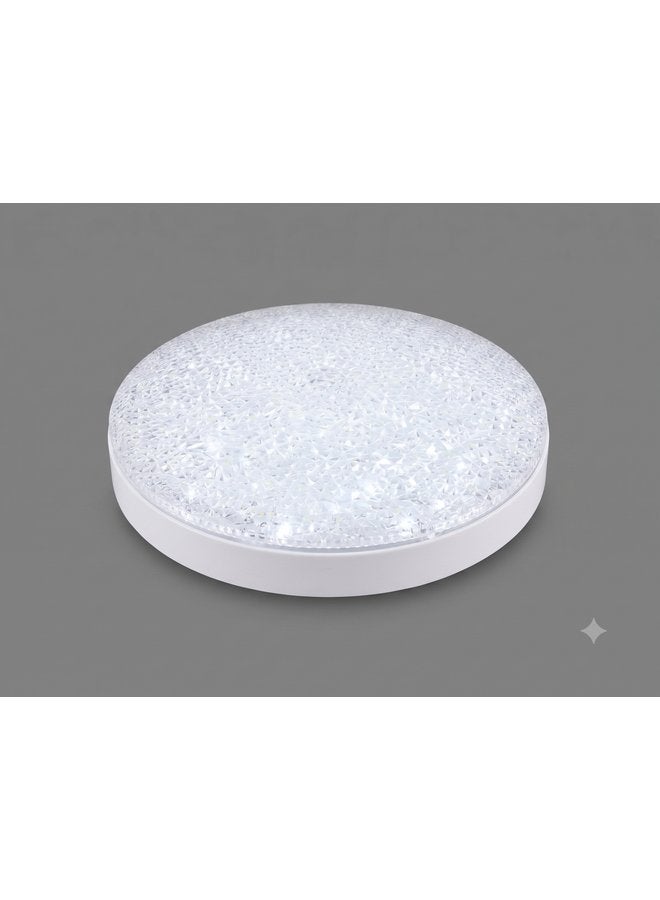 Modern Crystal LED Flush Mount Ceiling Light, 46W - White, 22 x 22 x 3 cm