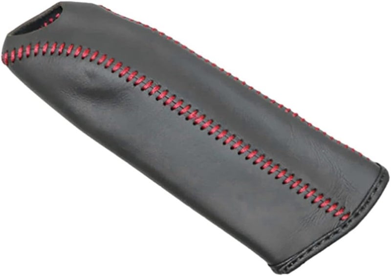 ACTOOLE Genuine Leather Handbrake Cover for Mazda 3 2014-2017 / CX3 2016-2017 / CX5 2013-2015 / 6 2014-2015 (Red Thread + Genuine Leather) - Image 4