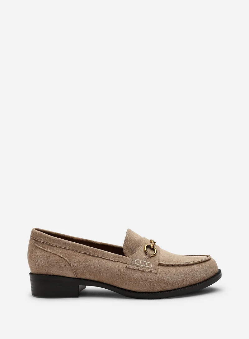 Where's That From Maelynn Round Toe Single Metal Bar Loafers