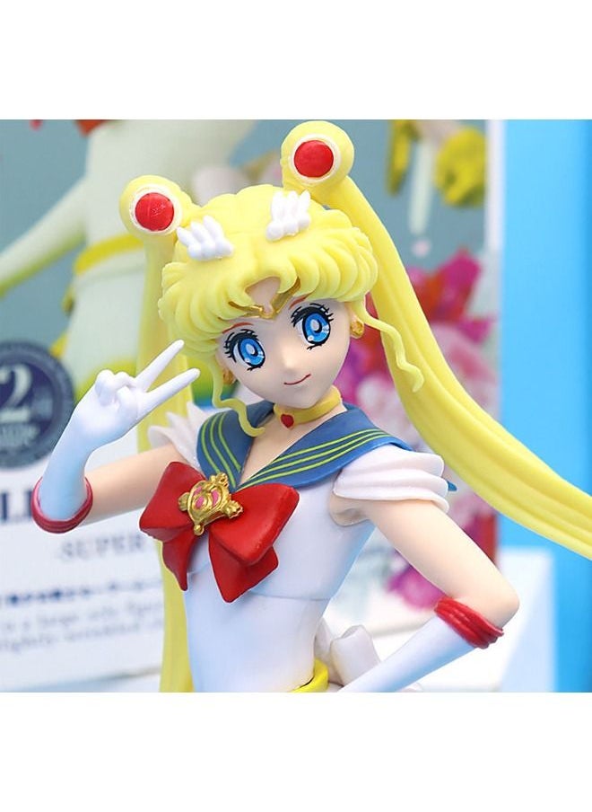 Generic - Anime Sailor Moon Statue Model Action Figure Toy Collection Set Suitable for Car and Table Decoration 23.5cm - Image 1
