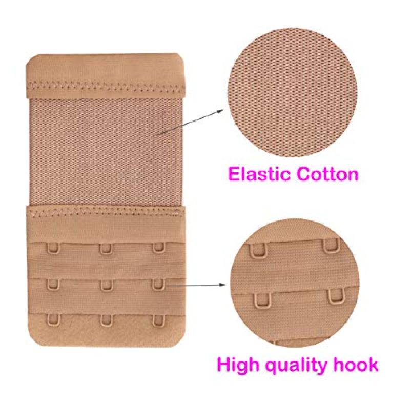Bra Extender 3 Hook - Soft Non-Irritating Fabric Elastic Bra Strap Extender for Tight Bra Relief - Image 2