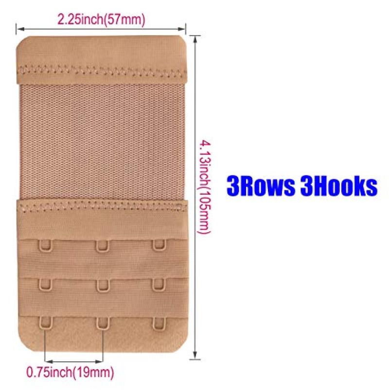 Bra Extender 3 Hook - Soft Non-Irritating Fabric Elastic Bra Strap Extender for Tight Bra Relief - Image 4