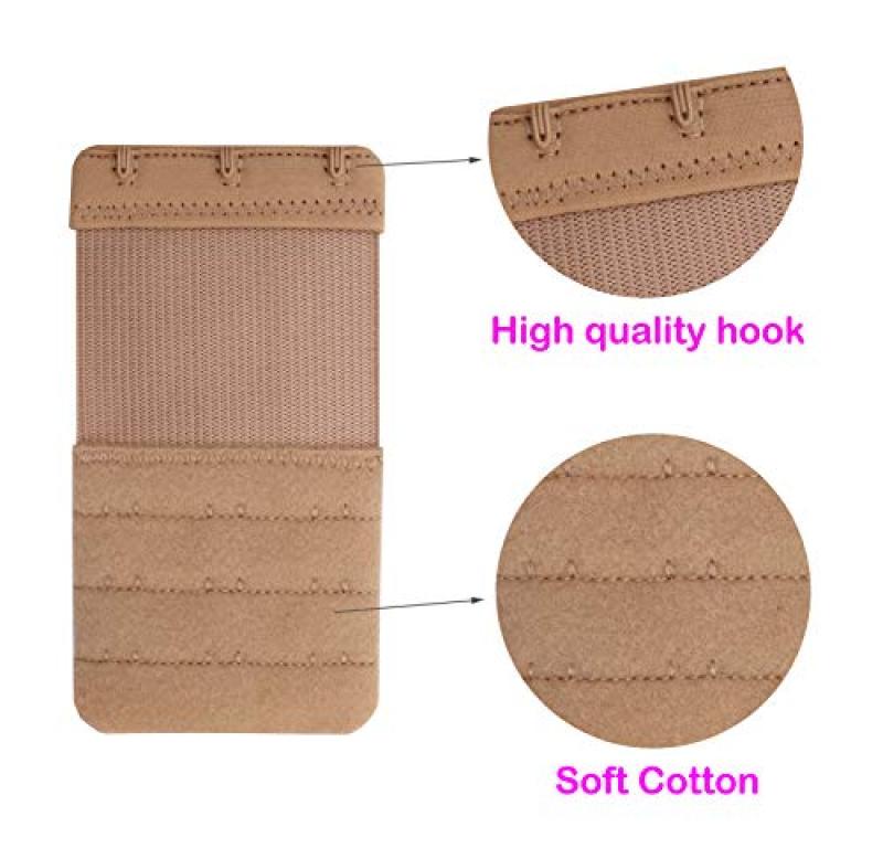 Bra Extender 3 Hook - Soft Non-Irritating Fabric Elastic Bra Strap Extender for Tight Bra Relief - Image 3