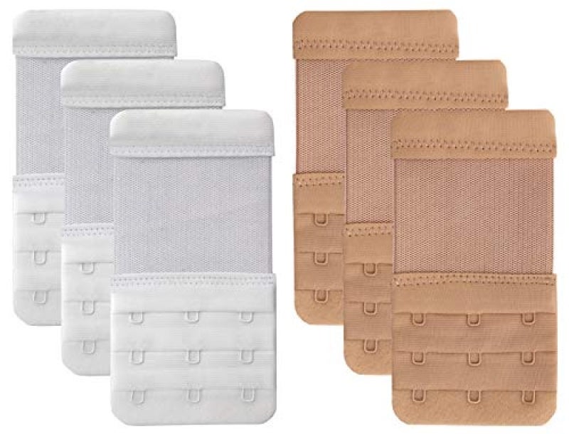 Bra Extender 3 Hook - Soft Non-Irritating Fabric Elastic Bra Strap Extender for Tight Bra Relief - Image 1