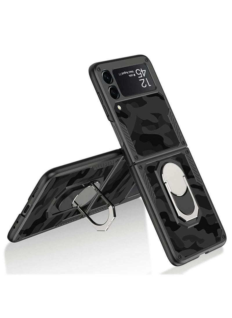 Excefore Case for Samsung Z Flip 3 Case, Built-in Kickstand Shockproof Fold 360 degrees Protection Cover  - Image 1